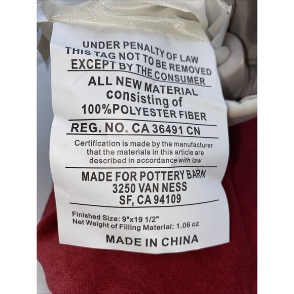 Pottery Barn Henry Velvet Stocking Christmas Monogram Holiday Xmas Red Cream - Picture 8 of 12